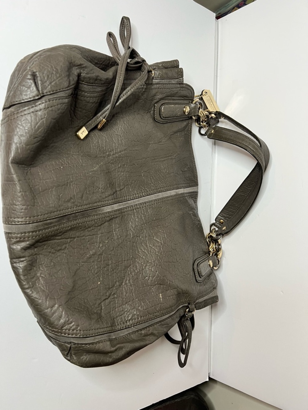 Coach Chelsea Flaship Leather satchel in ash - Picture 4 of 8